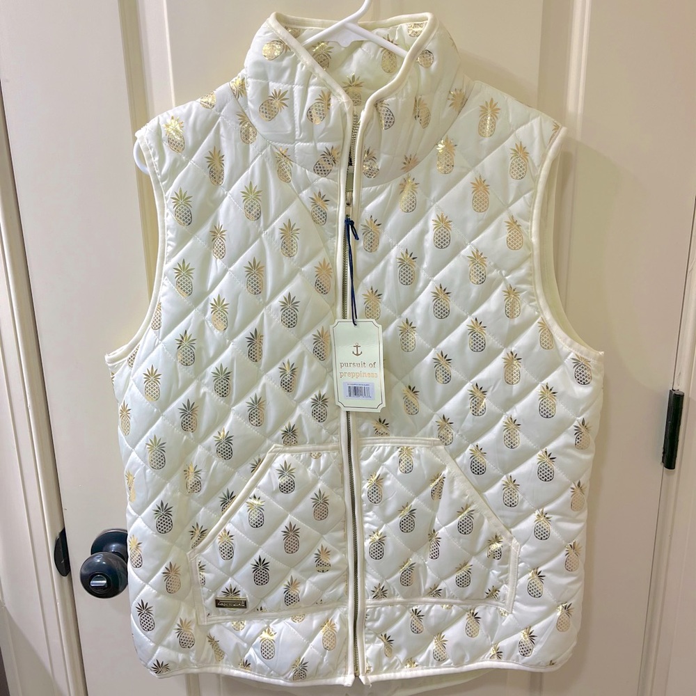 NWT Simply Southern Puffy Zip Up Vest